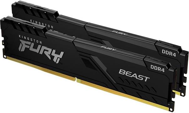 Memorija PC-25600, 16 GB, KINGSTON KF432C16BBK2/16 FURY Beast Black, DDR4 3200MHz, kit 2x8GB