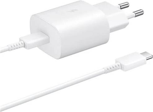 Punjač SAMSUNG TA800, 25W Fast Charge USB-C, USB Type-C kabel, bijeli