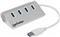 USB HUB MANHATTAN, 4-portni USB 3.0, metalno kućište, srebrni