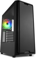 Sharkoon SK3 RGB Midi Tower ATX kućište bez napajanja, prozirna bočna stranica, prednji/stražnji ventilatori 2×120mmi, crno