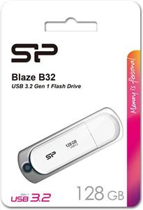 SP USB 3.2 FLASH DRIVE BLAZE B32 128GB WHITE