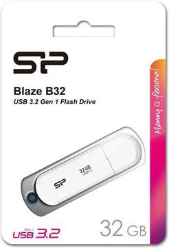 SP USB 3.2 FLASH DRIVE BLAZE B32 32GB WHITE