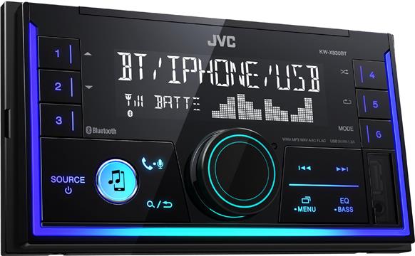 Auto radio JVC KW-X830BT, 2 DIN, bluetooth, USB, AUX, iPhone® / Android™