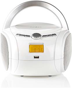 Prijenosni radio s CD-om/USB, Bluetooth® NEDIS Boombox, white