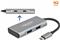 USB HUB DELOCK, USB-C 3.2 (M) na 2x USB 3.2 (Ž), 2x USB-C 3.2 (Ž), srebrni