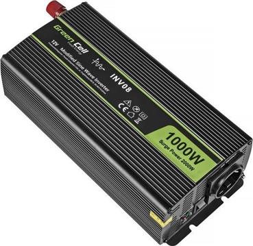 Green Cell KFZ Power Inverter 12V > 220V 1000/2000W Black