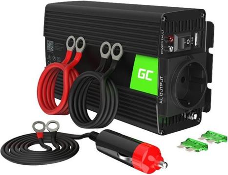 Green Cell KFZ Power Inverter 24V > 230V 300/600W Black