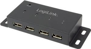 HUB 4Port LogiLink aktiv mit Netzteil Black