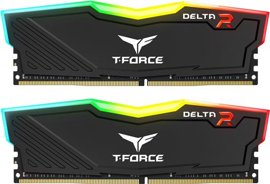 T-Force DELTA RGB - DDR4 - kit - 32 GB: 2 x 16 GB - DIMM 288-pin, TF3D432G3200HC16FDC01