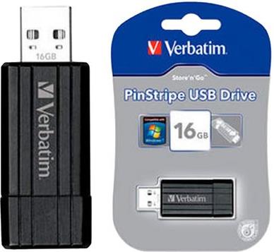 Verbatim PinStripe USB Drive - USB flash drive - 16 GB