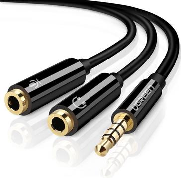 Ugreen adapter 3.5mm (M) to 2x 3.5mm (W - headphones + microphone)