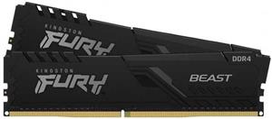Kingston FURY Beast - DDR4 - kit - 16 GB: 2 x 8 GB - DIMM 288-pin - 2666 MHz / PC4-21300, KF426C16BBK2/16