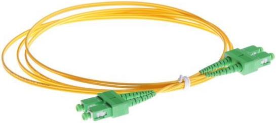 NFO Patch cord, SC APC-SC APC, Singlemode 9 125, G.657A2, Duplex, 2m