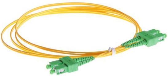 NFO Patch cord, SC APC-SC APC, Singlemode 9 125, G.657A2, Duplex, 3m