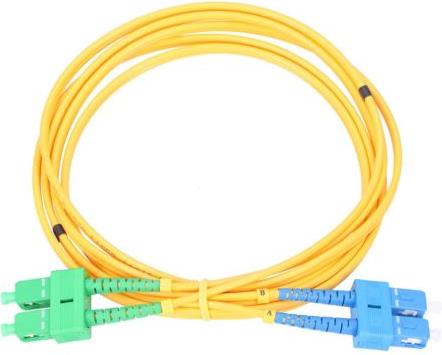 NFO Patch cord, SC UPC-SC APC, Singlemode 9 125, G.652D, Duplex, 1m