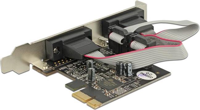 Delock PCI Express Card > 2 x Serial RS-232 - serial adapter - PCIe 2.0 - RS-232 x 2