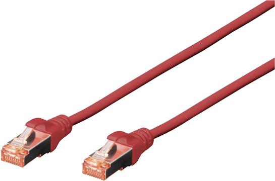 DIGITUS Professional patch cable - 3 m - red, RAL 3020