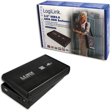 LogiLink Enclosure 3,5 Inch S-ATA HDD USB 2.0 Alu - storage enclosure - SATA 1.5Gb/s - USB 2.0