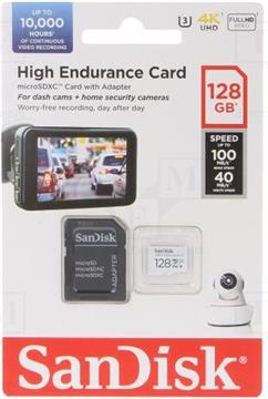 SanDisk High Endurance microSDHC 128GB + SD Adapter