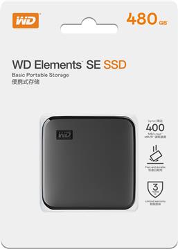 WD 480GB ELEMENTS SSD SE, USB 3.0, WDBAYN4800ABK