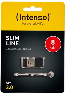 STICK 8GB USB 3.0 Intenso Slim Line Black