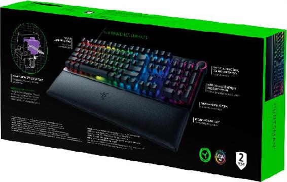 Tipkovnica RAZER Huntsman V2, Purple Linear Optical Switch, RGB, US Layout, USB