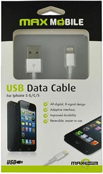 MAXMOBILE DATA KABEL I- PHONE 5/6/7/8/X/11/12/13 1m