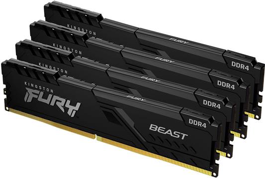 Kingston Fury Beast 128GB DDR4 3200 CL16 (4x32GB) KF432C16BBK4/128