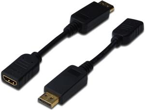 ASSMANN Basic video adapter - DisplayPort / HDMI - 15 cm