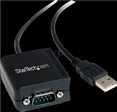 StarTech.com USB to Serial Adapter - Optical Isolation - USB Powered - FTDI USB to Serial Adapter - USB to RS232 Adapter Cable (ICUSB2321FIS) - serial adapter - USB - RS-232