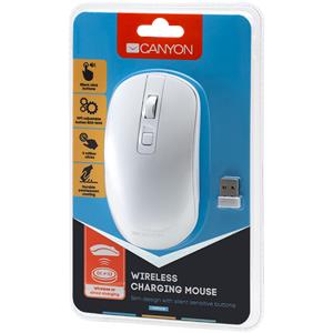 CANYON MW-18 2.4GHz Wireless Rechargeable Mouse with Pixart sensor, 4keys, Silent switch for right/left keys,DPI: 800/1200/1600, Max. usage 50 hours for one time full charged, 300mAh Li-poly battery, 