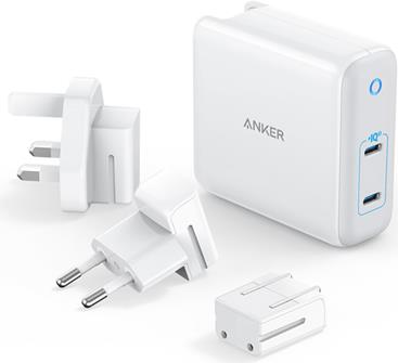 Anchor charger PowerPort III 2-Port 60W with attachments EU, US and UK