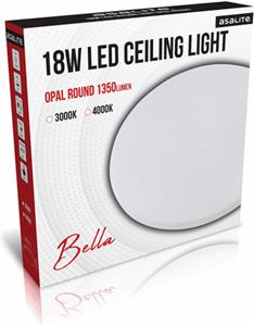 Ceiling LED light, round, 18W OPAL, 3000K, 1350lm