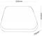 Ceiling LED light, square, 48W STAR + remote control