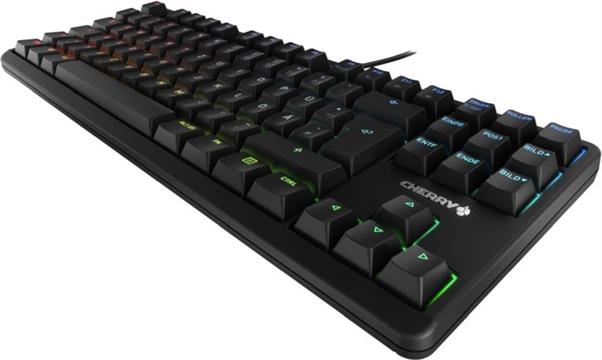 Cherry G80-3000N RGB TKL tipkovnica (mehanička), MX silent RED switch, USB, crna