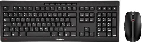 Cherry Stream Desktop tiha bežična tipkovnica + miš, crna