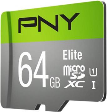 Memorijska kartica PNY MicroSDXC Elite, 64GB, klasa brzine U1, s adapterom