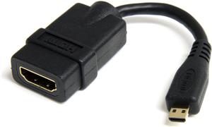 StarTech.com 5in High Speed HDMI Adapter Cable - HDMI to HDMI Micro - F/M - 5 inch Micro HDMI Adapter - HDMI Female to Micro HDMI Male (HDADFM5IN) - HDMI adapter - 1.2 cm