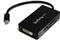 StarTech.com Travel A/V adapter - 3-in-1 Mini DisplayPort to DisplayPort DVI or HDMI converter (MDP2DPDVHD) - video adapter - DisplayPort / HDMI / DVI - 15 cm