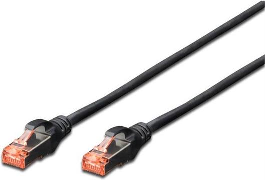 DIGITUS CAT 6 S/FTP patch cable, 0.5m, crni