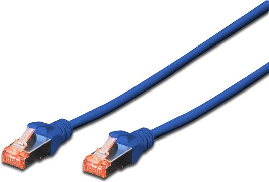 DIGITUS patch cable - 10 m - blue, RAL 5017