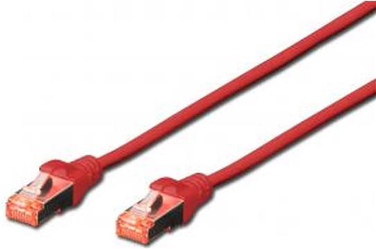 DIGITUS patch cable - 50 cm - red, RAL 3020