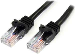 StarTech.com 3m Black Cat5e / Cat 5 Snagless Patch Cable - patch cable - 3 m - black