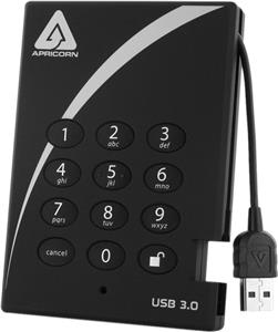 Apricorn Aegis Padlock A25-3PL256-1000 - hard drive - 1 TB - USB 3.0