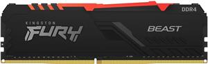 Memorija Kingston FURY Beast RGB - DDR4 - module - 8 GB - DIMM 288-pin - 3200 MHz / PC4-25600, KF432C16BBA/8