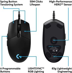 Logitech Gaming Mouse G Pro (Hero) - mouse - USB