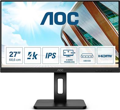 AOC IPS 27" U27P2CA, 2xHDMI, DP, USB-C, HAS, zuč.