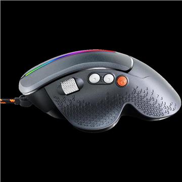 CANYON Apstar GM-12 Wired High-end Gaming Mouse with 6 programmable buttons, sunplus optical sensor, 6 levels of DPI and up to 6400, 2 million times key life, 1.65m Braided USB cable,Matt UV coating s