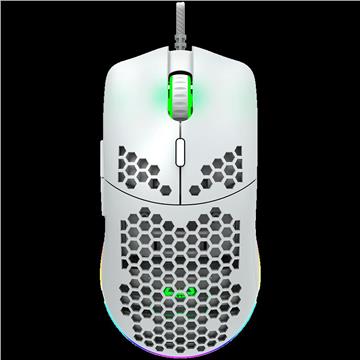 CANYON,Gaming Mouse with 7 programmable buttons, Pixart 3519 optical sensor, 4 levels of DPI and up to 4200, 5 million times key life, 1.65m Ultraweave cable, UPE feet and colorful RGB lights, White, 
