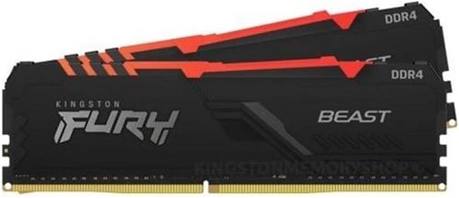 Memorija 3600 64GB Kingston FURY Beast RGB KIT (2x 32GB) KF436C18BBAK2/64